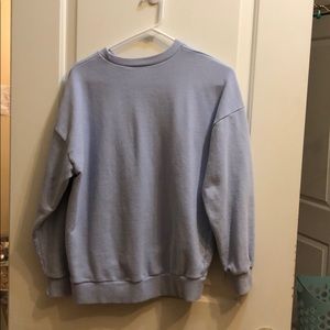 blue crew neck sweater